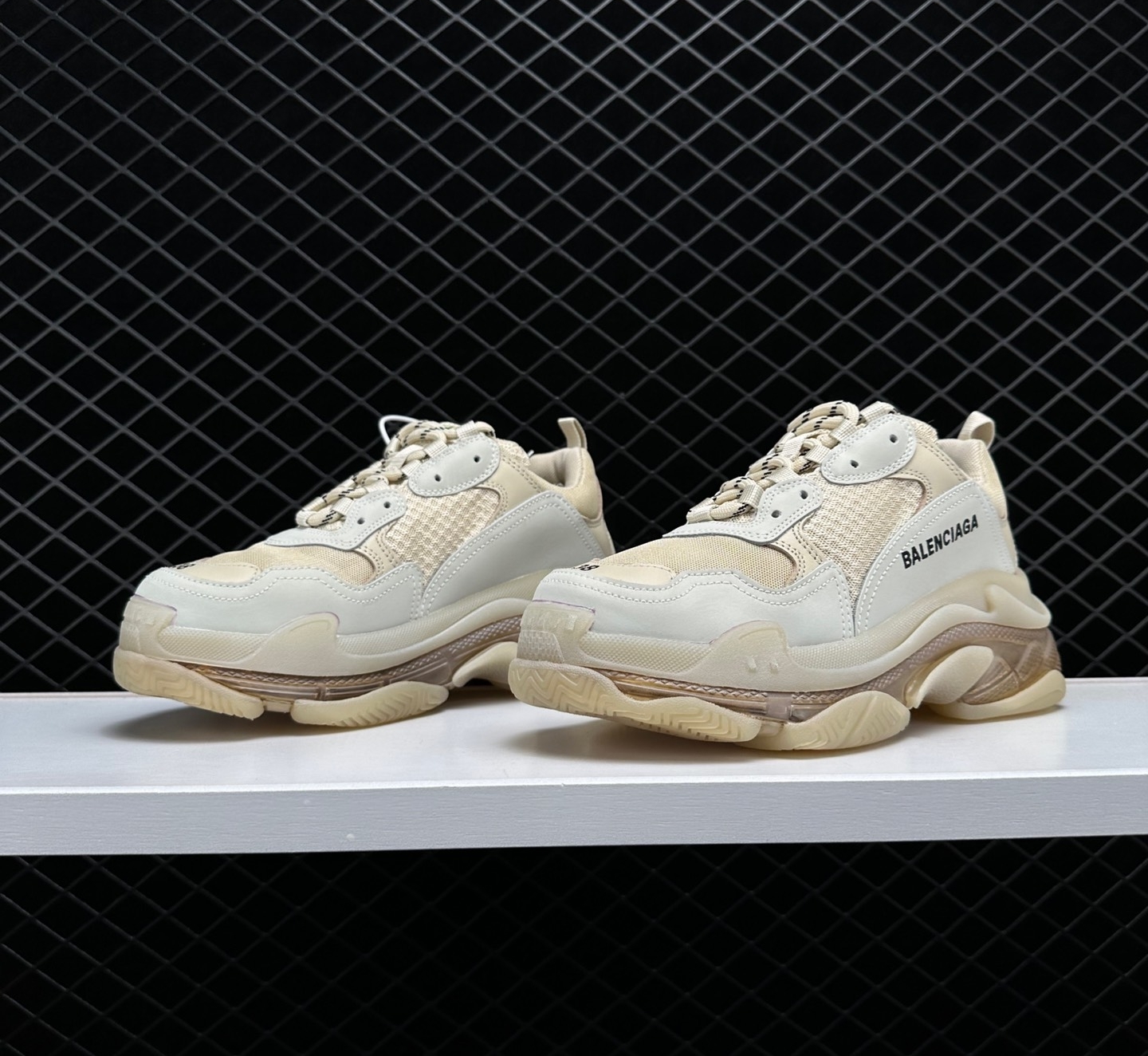 Balenciaga Triple S Clear Sole Ivory Trainer - Chic and Comfortable Footwear