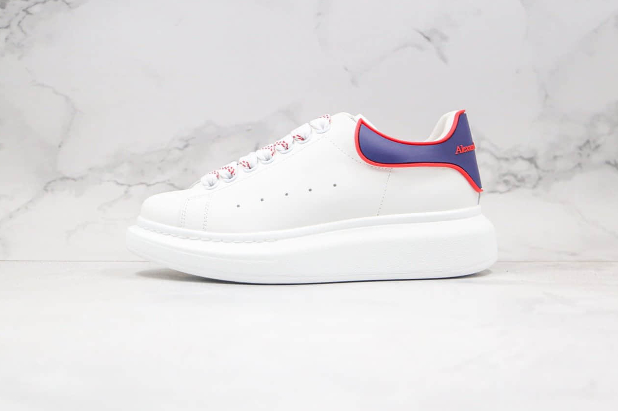 Alexander McQueen Oversized White Black Red Outline 625156WHXMT9183: Edgy Style with Bold Accents - Shop Now!