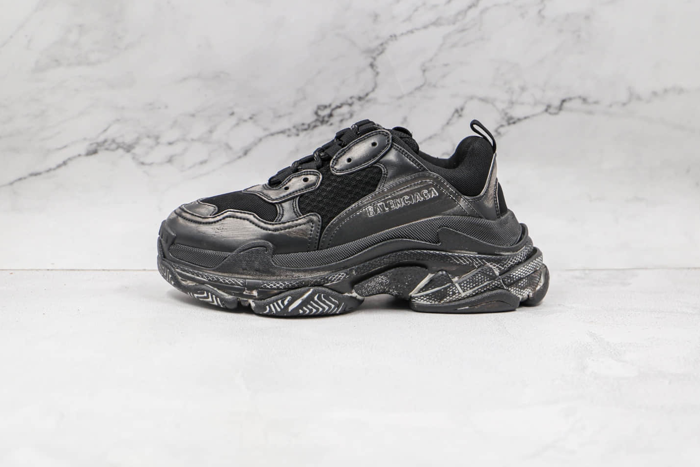 Balenciaga Triple S Sneaker 'Faded Black' 524039W3CN31000 - Stylish and Trendy Footwear