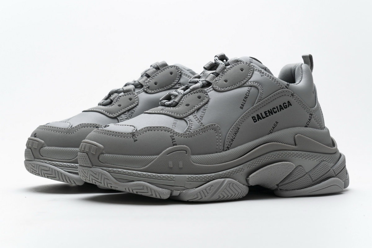 Balenciaga Triple S Sneaker 'Allover Logo - Grey' 536737 W2FA1 1210. Limited Edition!