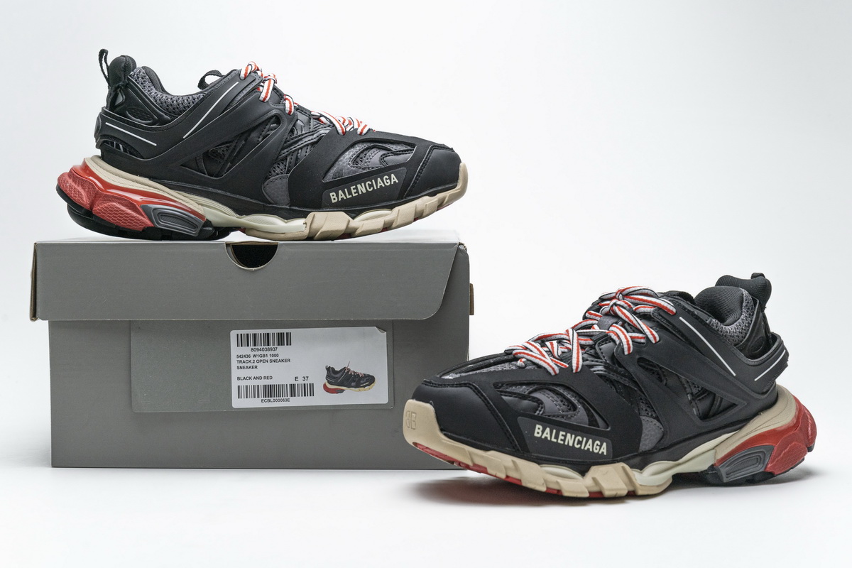 Shop the Bold Balenciaga Track Black Red 542436 W1GB 61002 - Limited Stock Available