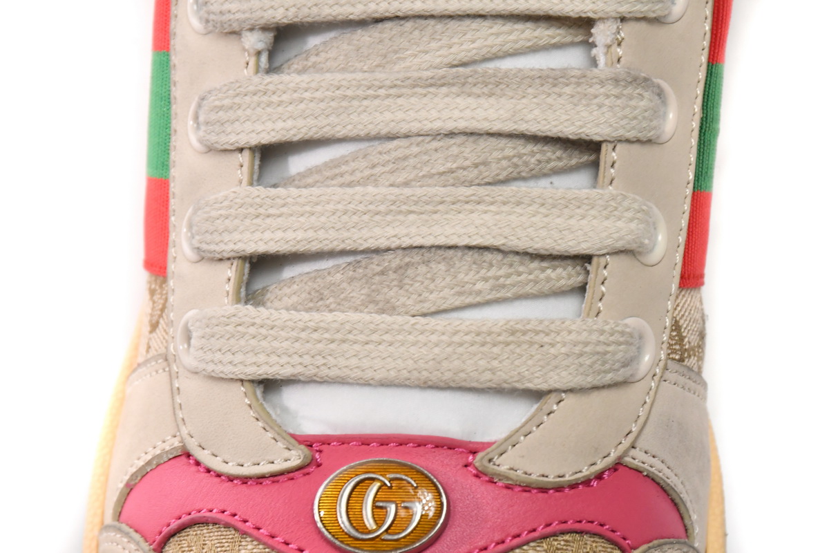 Gucci GG Screener Distressed 'GG Canvas - Pink' Sneakers - Shop Now!