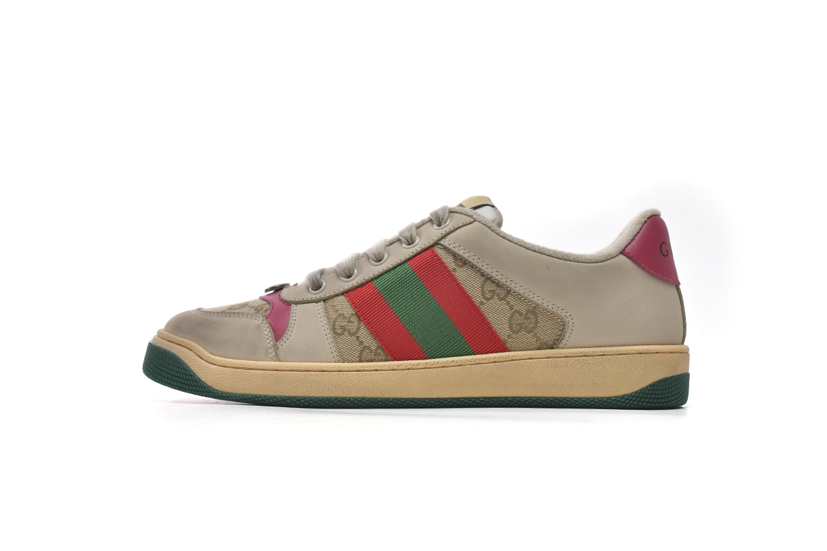 Gucci GG Screener Distressed 'GG Canvas - Pink' Sneakers - Shop Now!