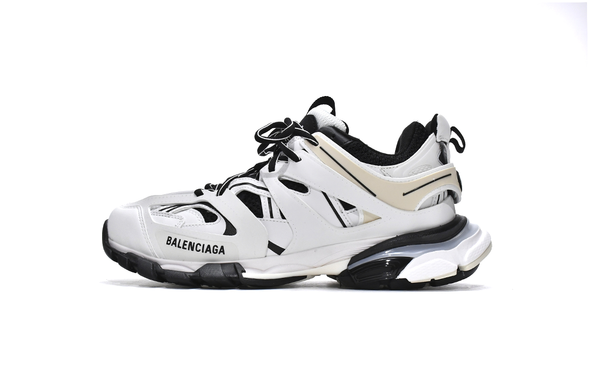 Balenciaga Track Sneaker 'White Black' 542023 W1GC4 9010 - Classic Design with Modern Appeal