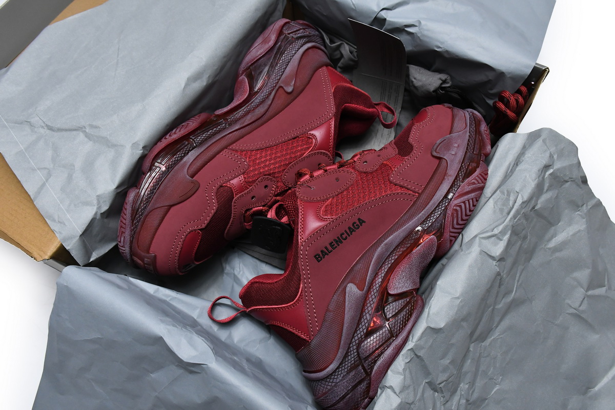 Shop the Iconic Balenciaga Triple S Red Wine 544351 W06F1 9878 - Limited Stock!