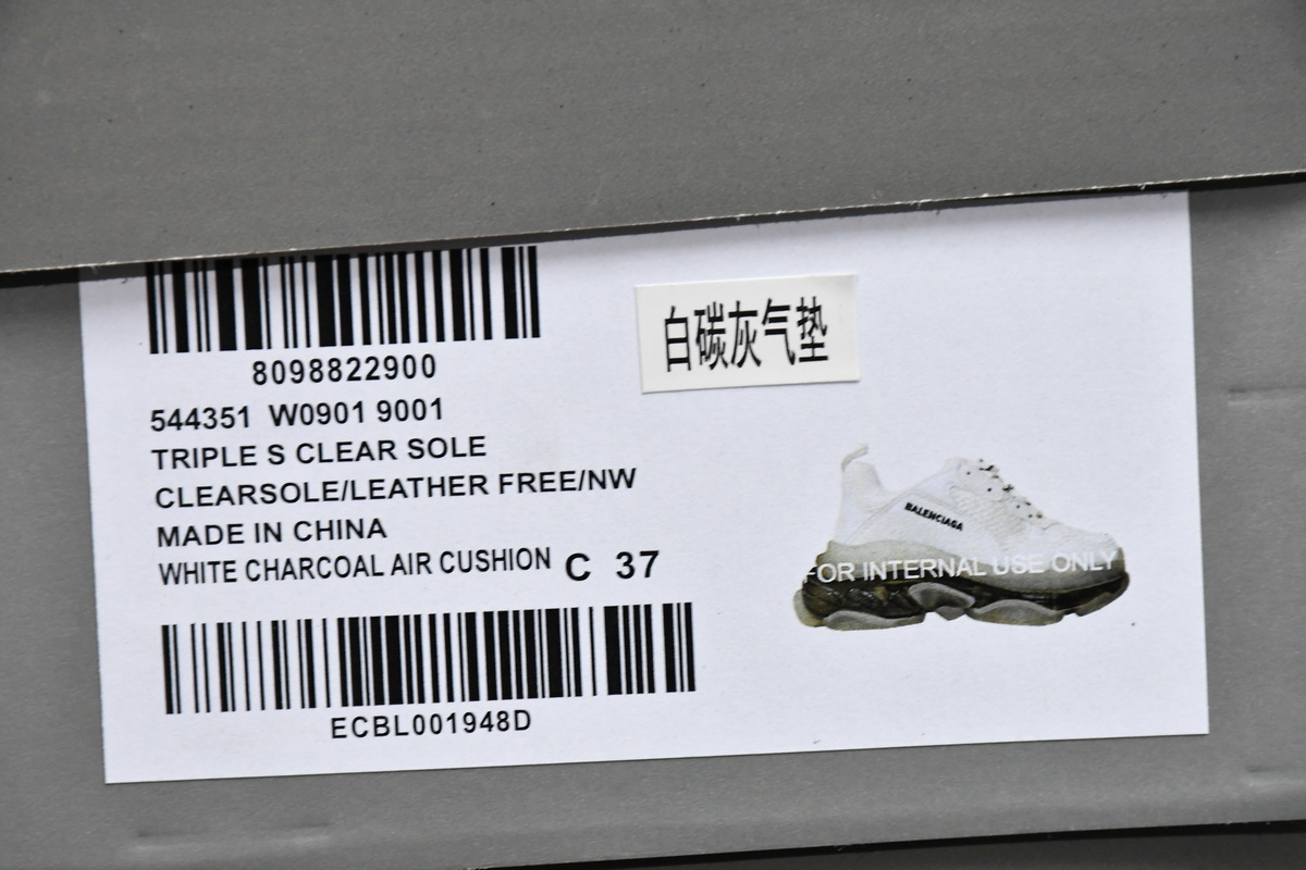 Balenciaga Triple S White Carbon Ash 544351 W0901 9001 | Shop Stylish Sneakers