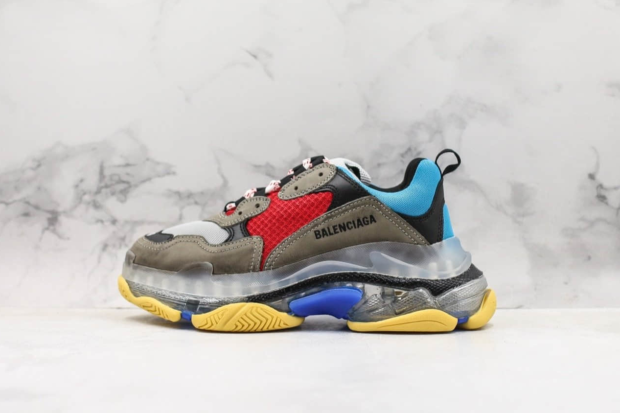 Balenciaga Triple S Blue Red Multicolor - Trendy and Stylish Sneakers