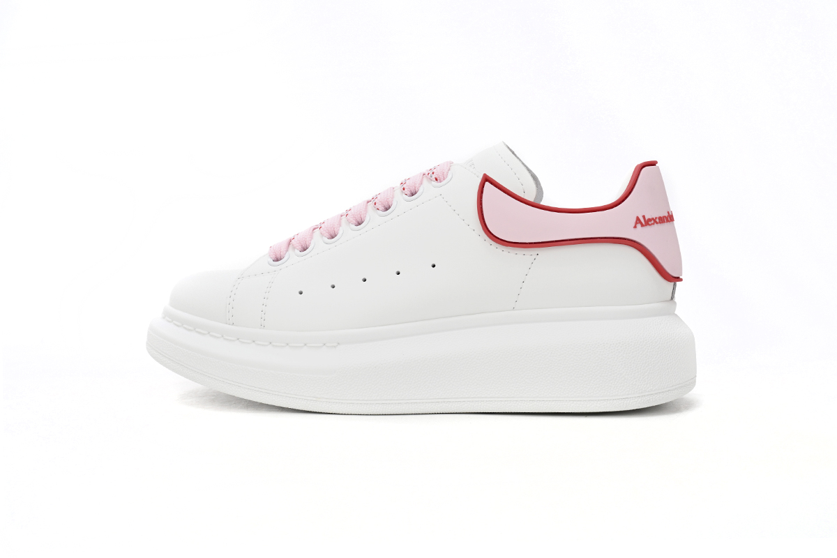 Alexander McQueen Oversized White Pink Carnelian Red 621056WHXMT9633 - Shop Now for Iconic Style
