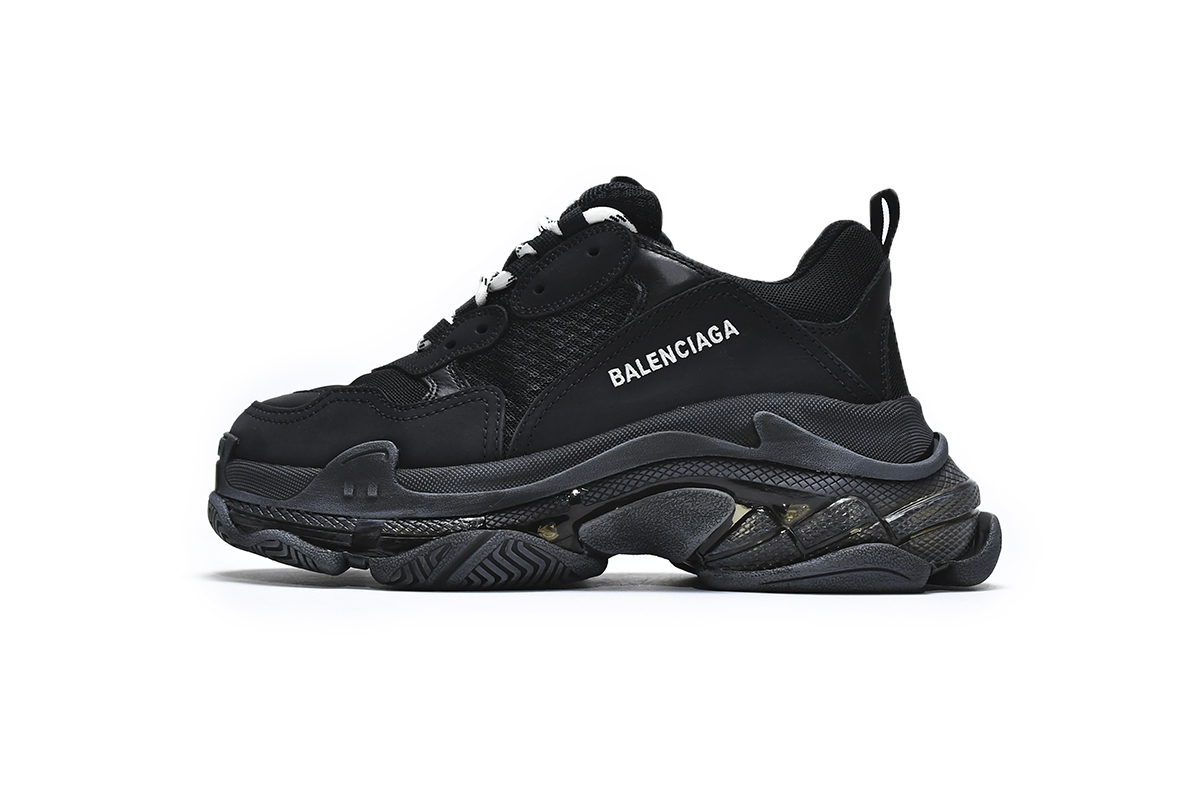 Balenciaga Triple S Sport Shoes Black 541624 W09O1 1000 - Premium Athletic Footwear