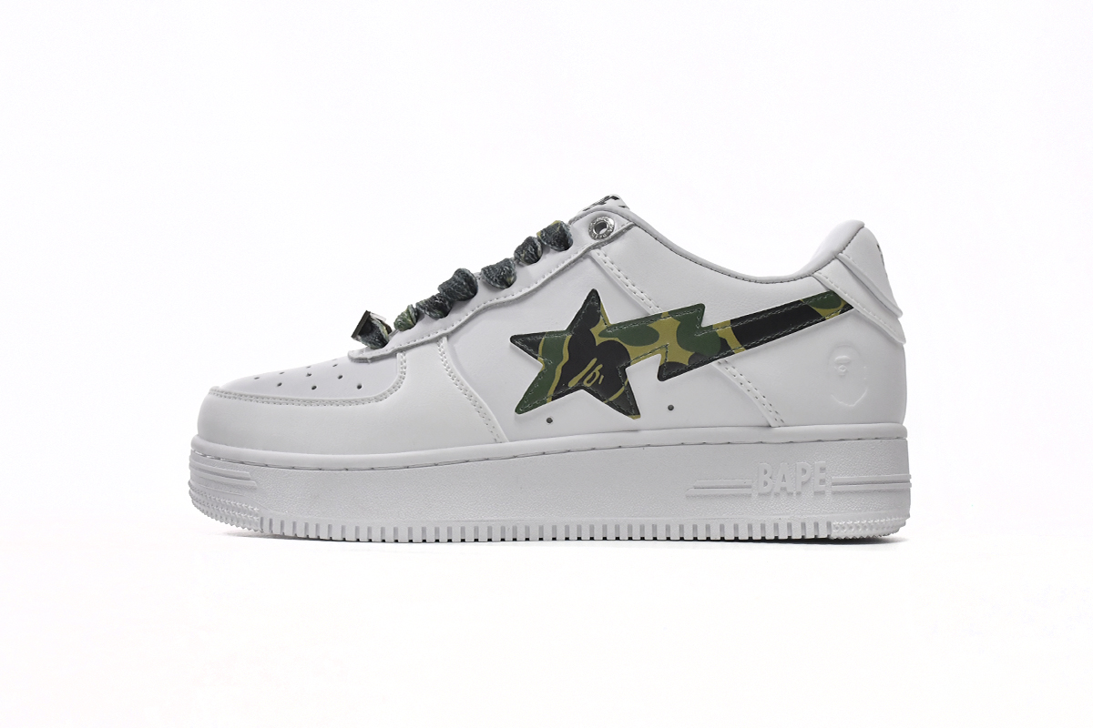 A Bathing Ape Bape Sta Low White ABC Camo Green 2021 | 1H20-191-045