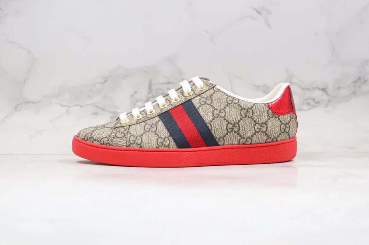 Gucci Ace GG Supreme Red Sole Sneaker: Classic Designer Footwear