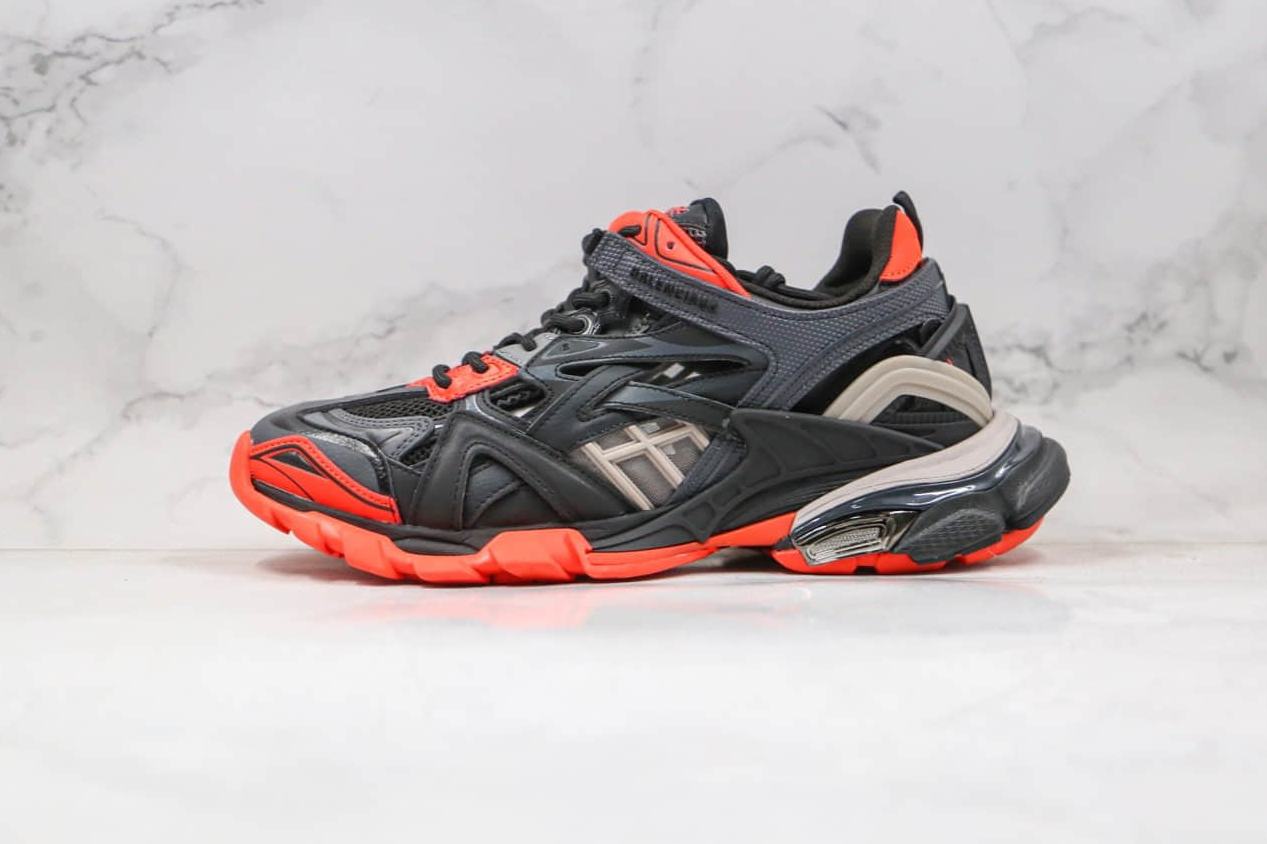 Balenciaga Track.2 Trainer Black Red Grey 568614W2GN31350 - Sleek and Stylish Athletic Footwear