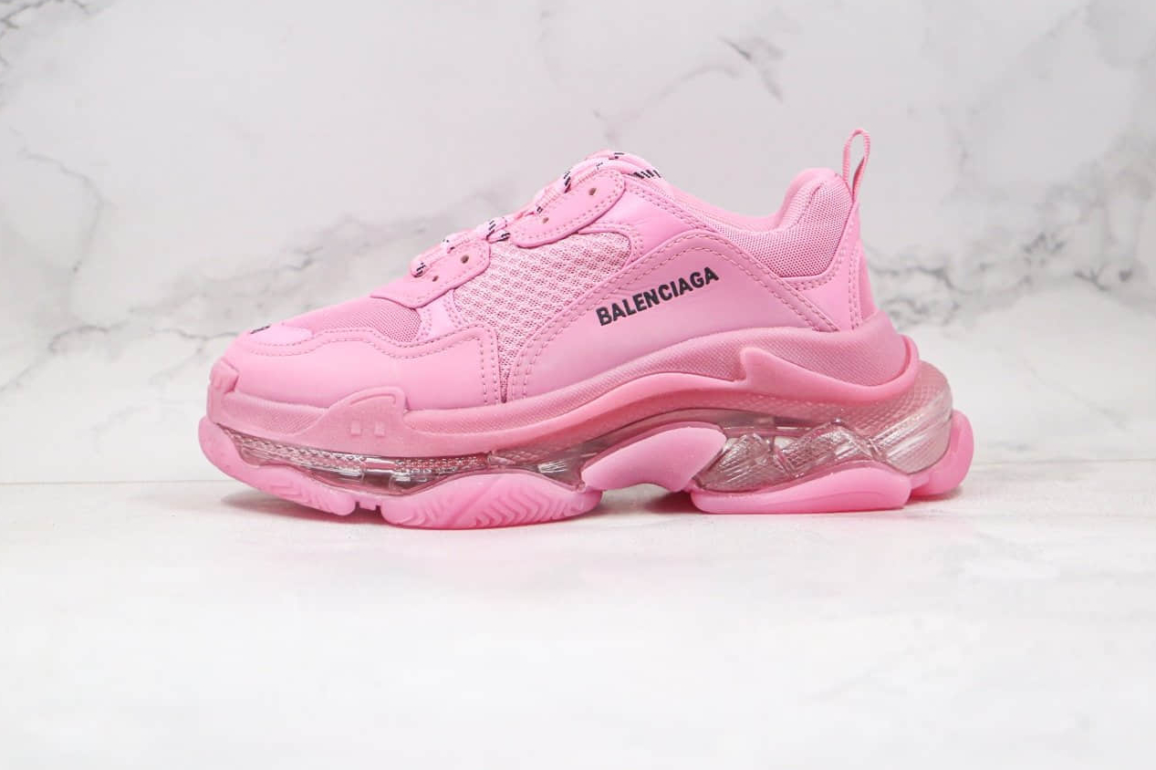 Balenciaga Wmns Triple S 'Clear Sole - Pink' 544351W2GA15760 | Stylish and Trendy Sneakers