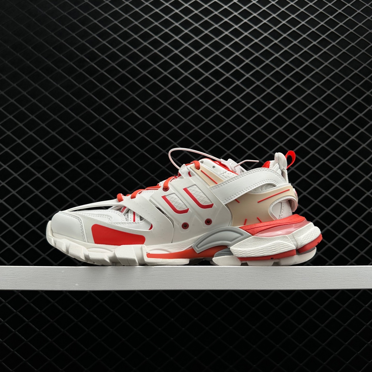 Balenciaga TRACK SNEAKER White Red 542023 W1GC4 9066 - Fashion Forward Footwear