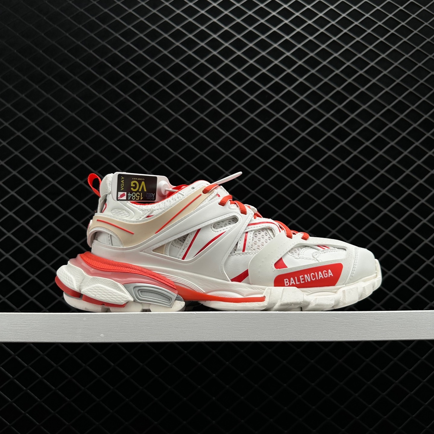 Balenciaga TRACK SNEAKER White Red 542023 W1GC4 9066 - Fashion Forward Footwear