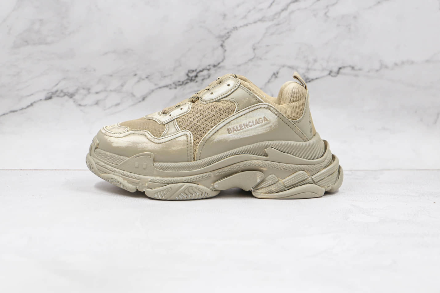 Shop the Trendy Balenciaga Triple S Sneaker 'Light Beige Faded' - Limited Edition!