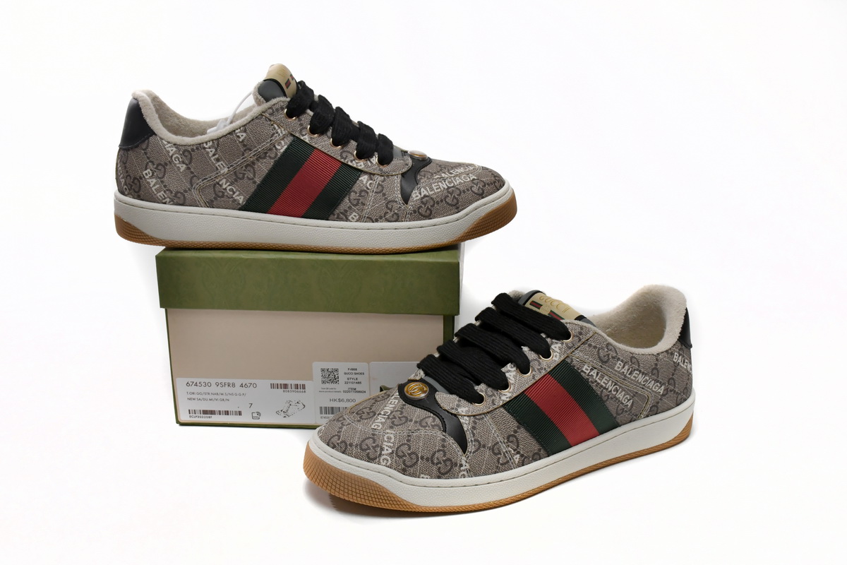 Cocosneakers Balenciaga x Gucci Screener GG Black Red 674530 9SFR8 - Limited Edition Sneakers Cocosneakers Balenciaga x Gucci Screener GG Black Red 674530 9SFR8 - Limited Edition Sneakers