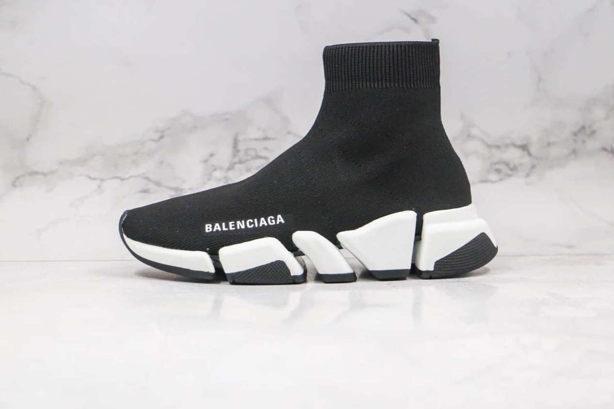 Balenciaga Speed 2.0 Sports Shoes - Black/White, 617196W2DB21015