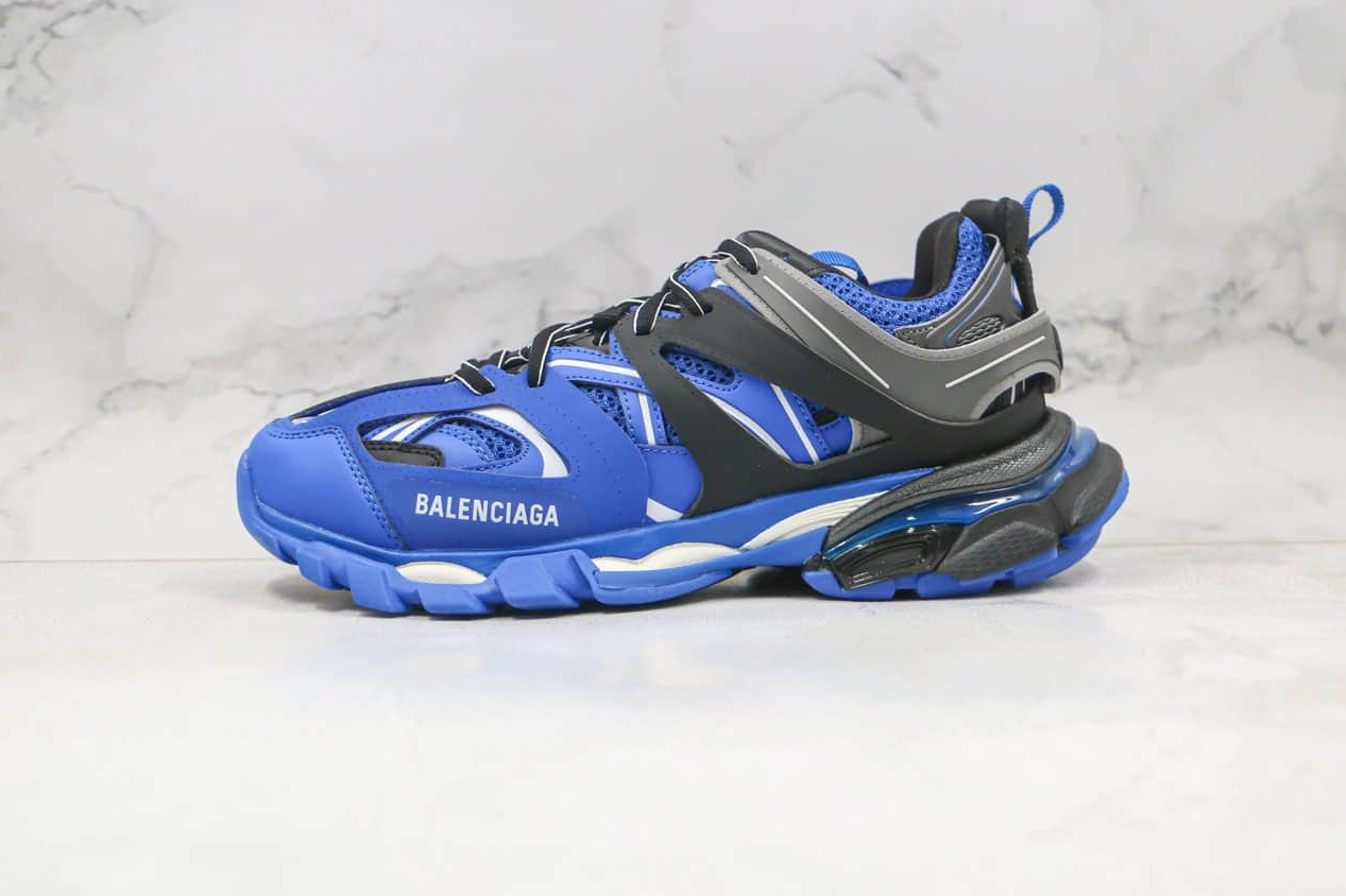 Balenciaga Track Black Blue 542023 W1GC1 4010 - Sleek and Stylish Footwear