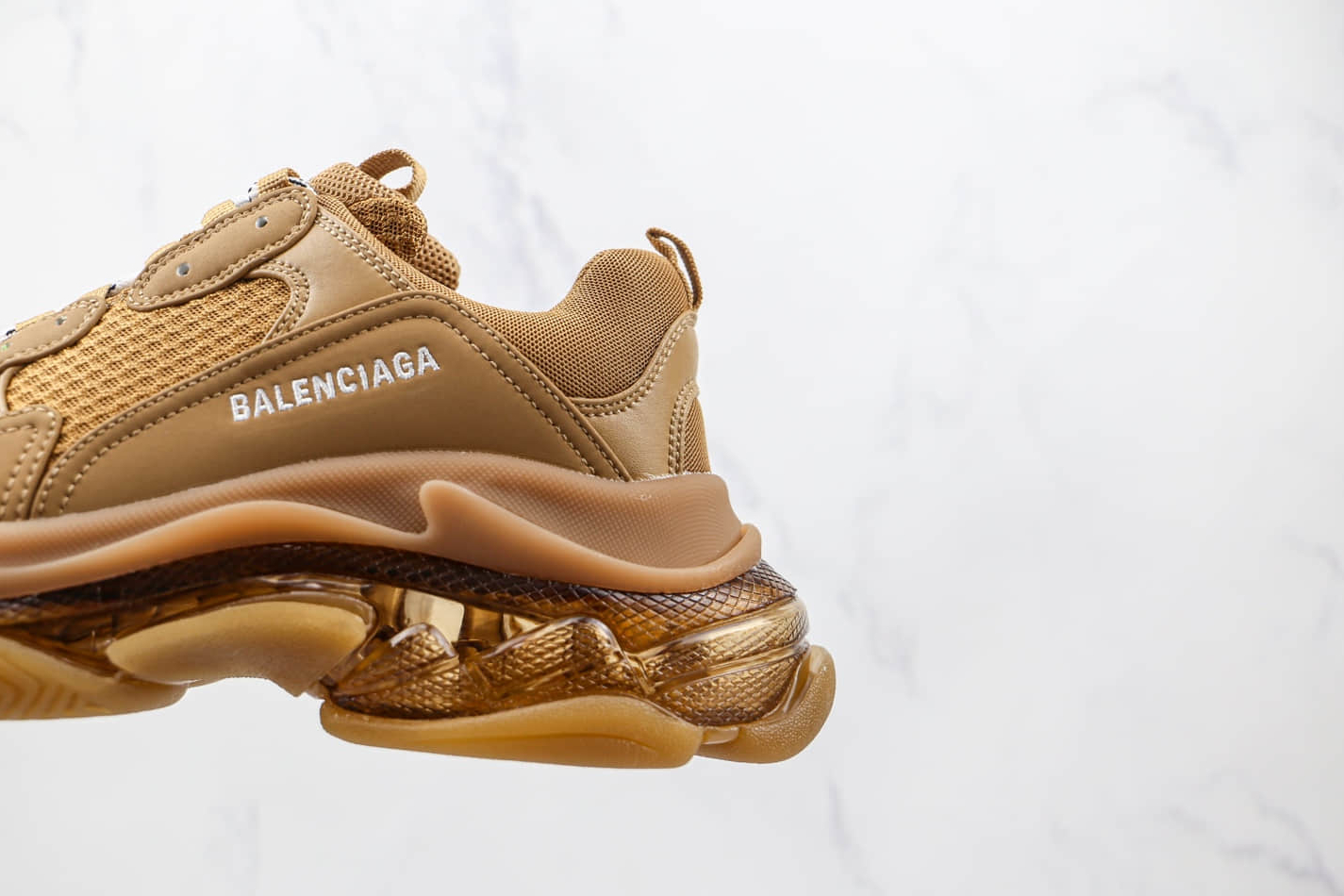 Balenciaga Triple S 'Clear Sole - Light Camel' 544351 W2GA1 2706 - Exquisite Sneakers for the Fashion Forward