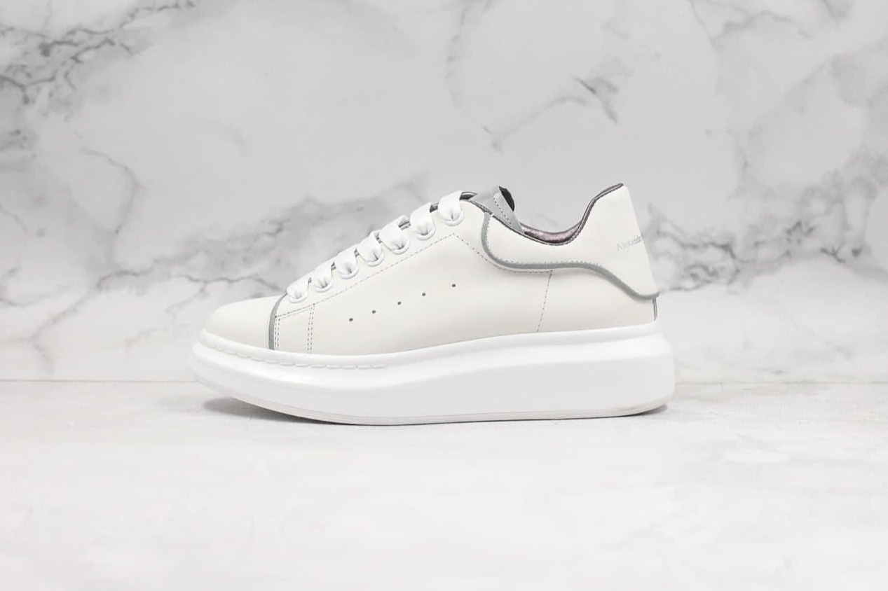 Alexander McQueen White Reflective Oversized Sneakers - Exclusive Design