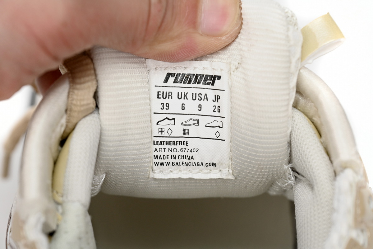 Balenciaga Runner Sneaker Beige 677403 W3RB3 9891 - Top Stylish Footwear for a Modern Look