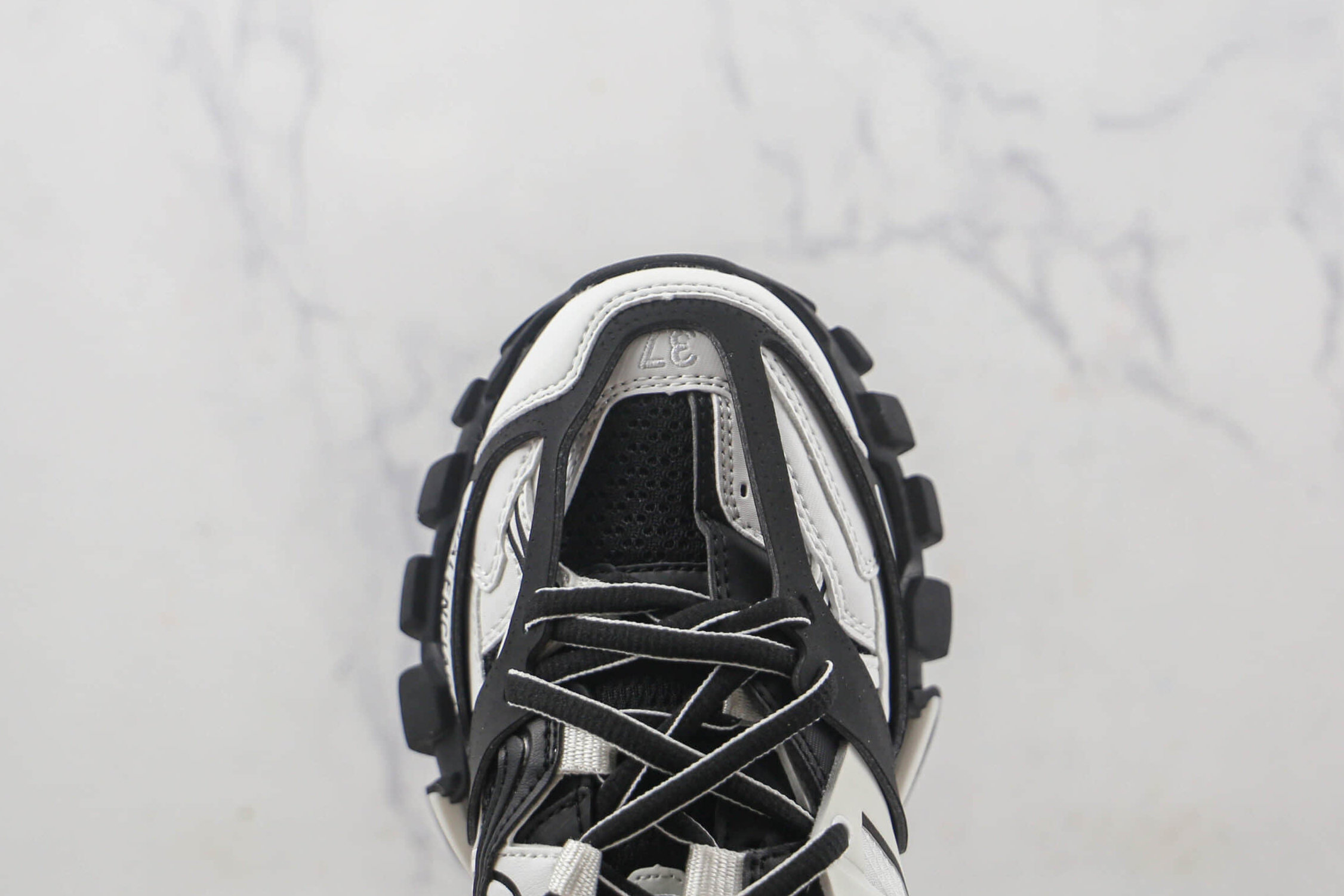 Balenciaga Track Mule 'White Black' 653814 W3DA4 9019 - Stylish and Versatile Footwear