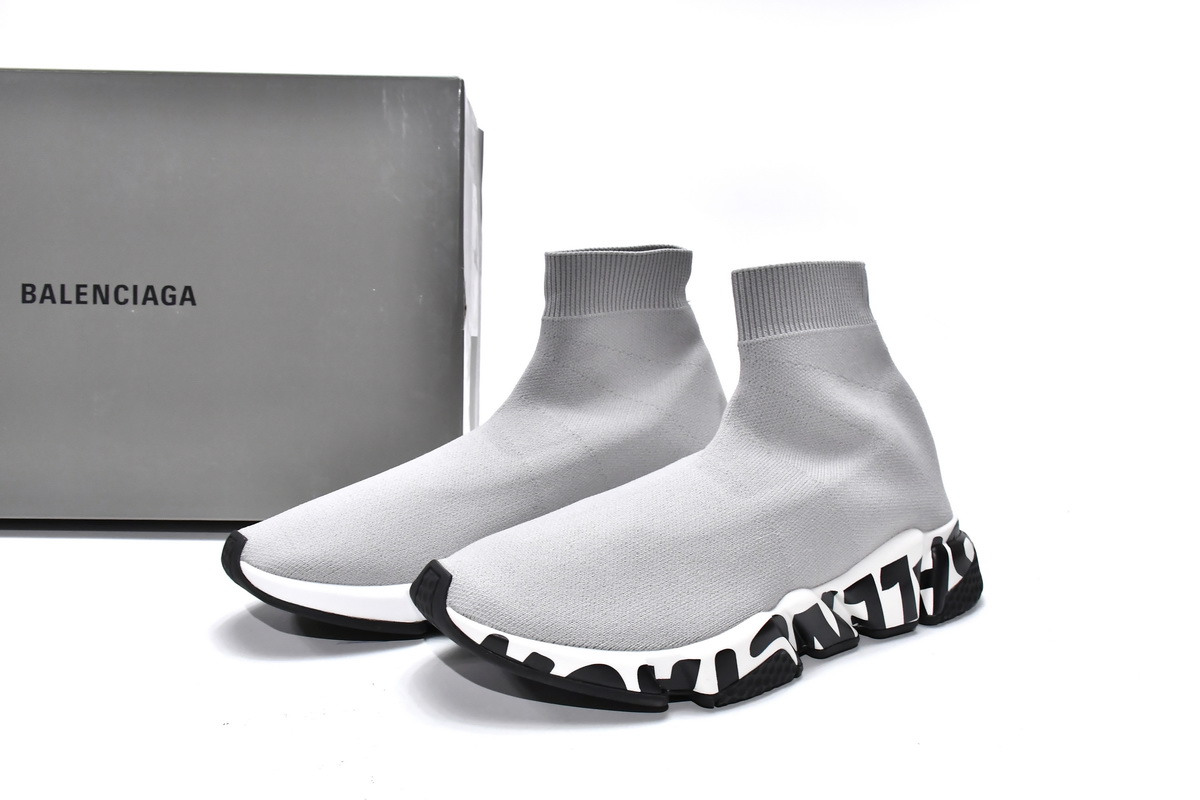 Balenciaga Speed Trainer 'Midsole Graffiti - Grey' 605972 W05GE – Unique and Stylish Footwear