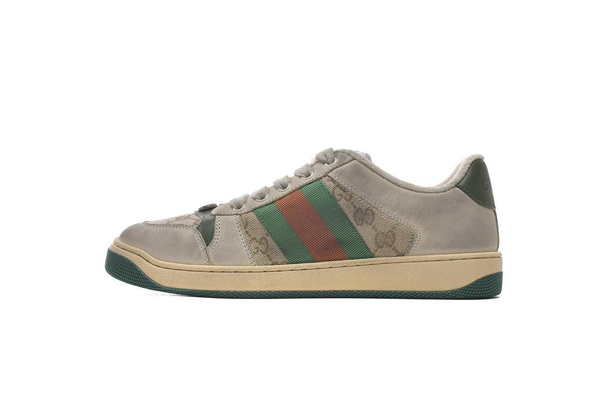 Gucci GG Screener Distressed 'GG Canvas' Sneakers - Luxe Style and Distinctive Design