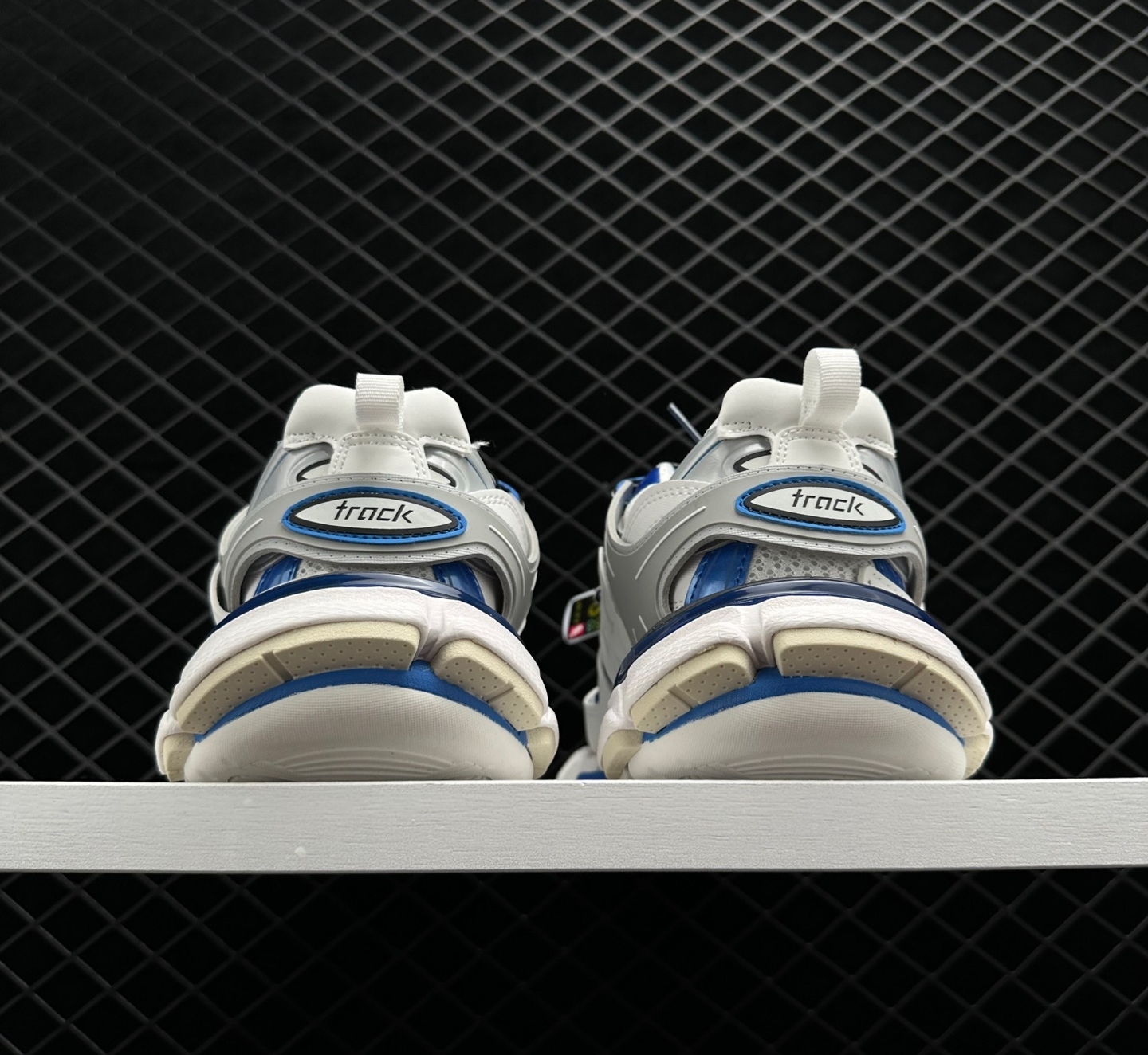Shop Balenciaga Track Vegan Leather Low Trainers Blue - Premium Quality Footwear - Fast Shipping