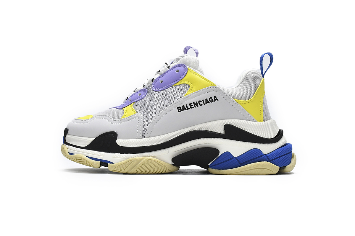 Balenciaga Triple S Black Grey Blue 524039 W09OH 8081 - Stylish and Versatile Footwear for Men