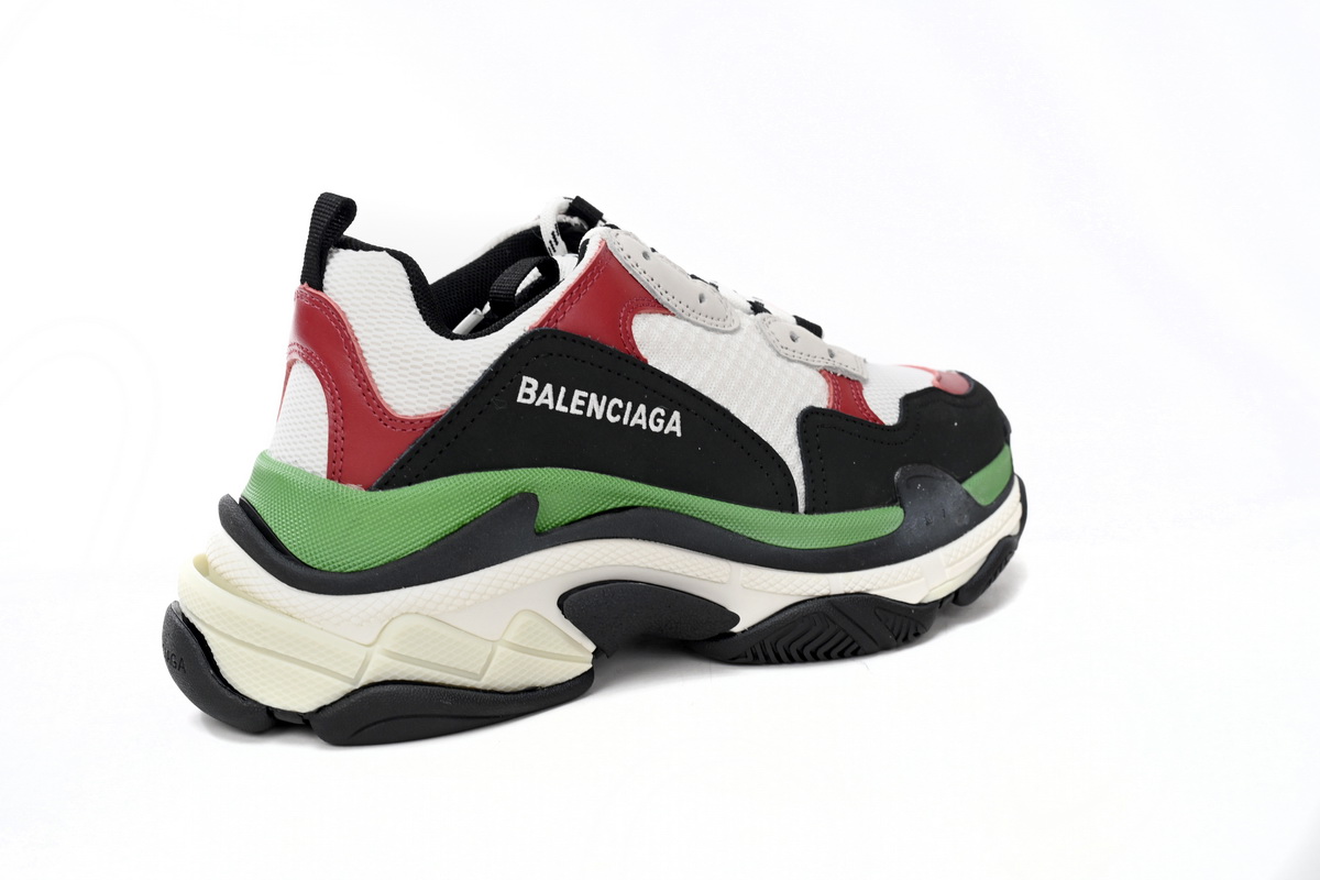Balenciaga Triple White Red and Green Sneakers - 524039 W090H 7078 Balenciaga Triple White Red and Green Sneakers - 524039 W090H 7078