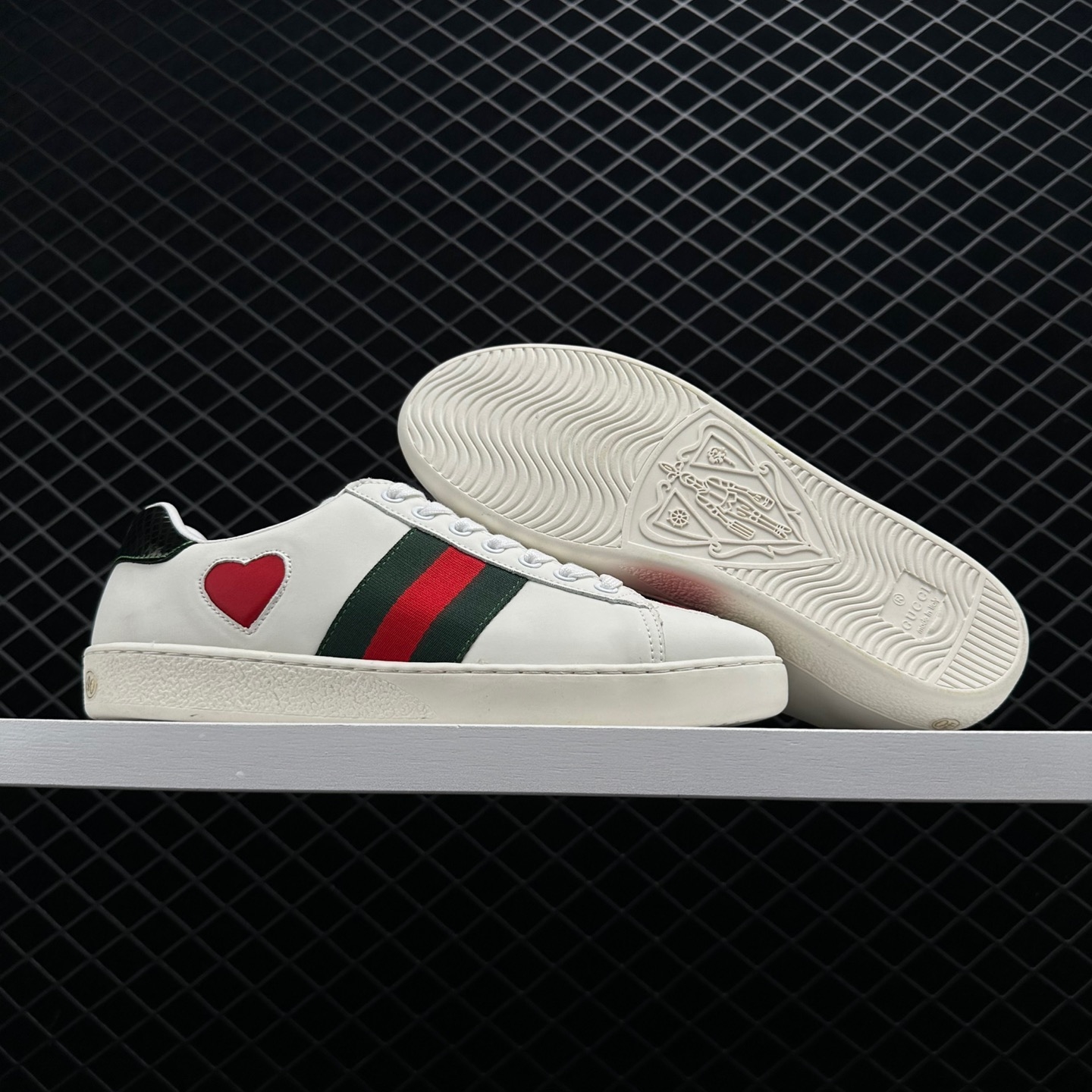 Gucci Ace Embroidered Hearts 435638 A38M0 9074, Luxury Sneakers by Gucci