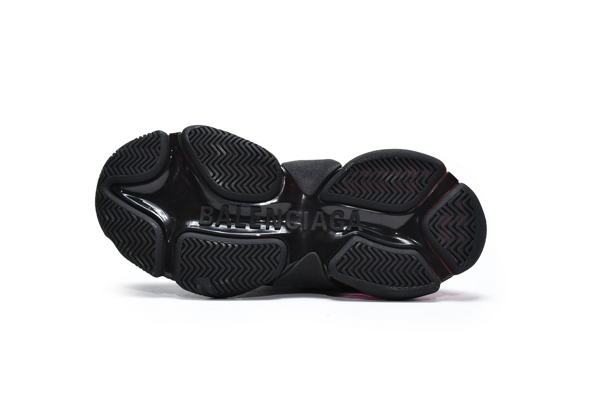 Balenciaga Triple S Black Claret Red 544351 W0901 9011 - Trendy and Sleek Footwear Option