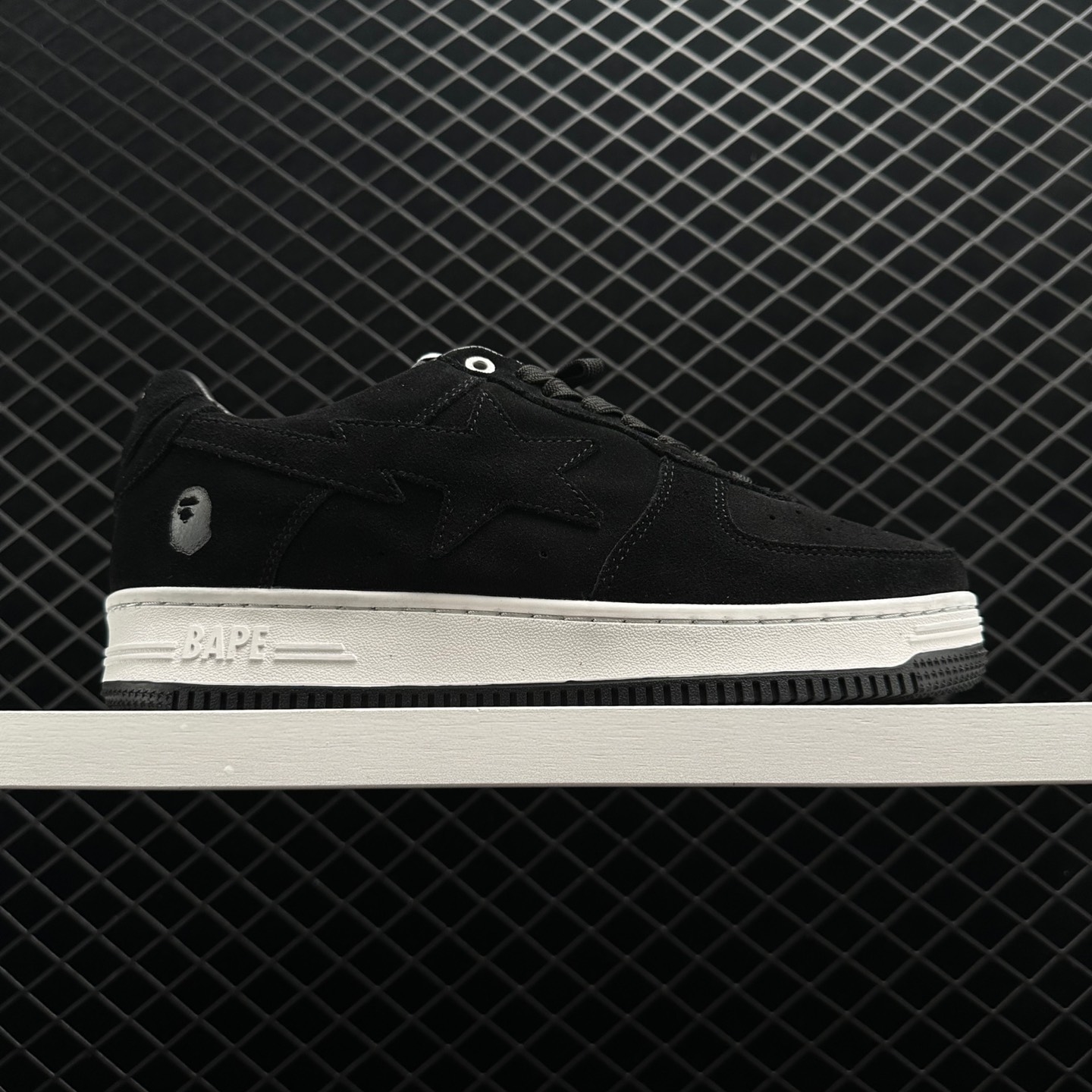 A Bathing Ape Bape Sta Black Suede - Sleek and Stylish Streetwear Sneakers