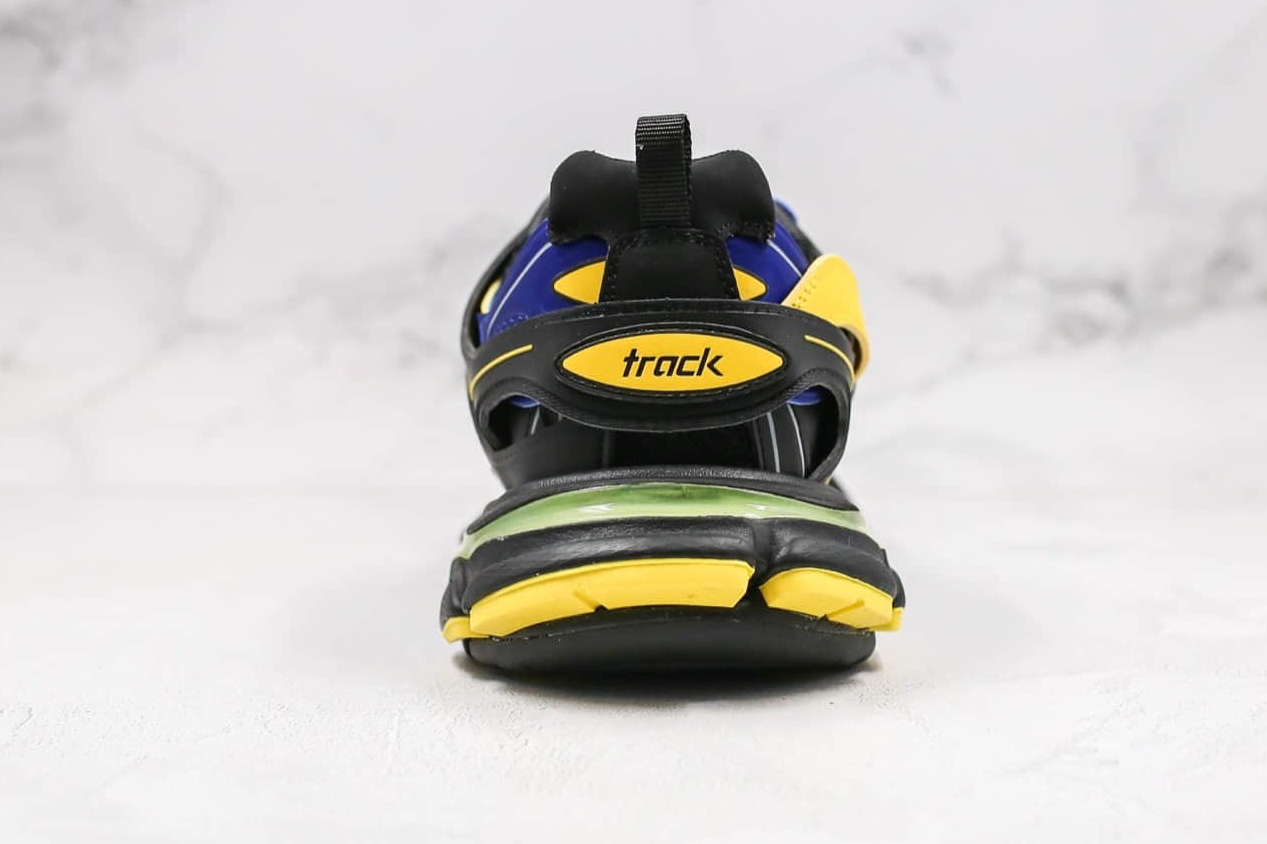 Balenciaga Track Trainer Black Yellow Blue 542023W1GC11080 - Stylish and Versatile Footwear