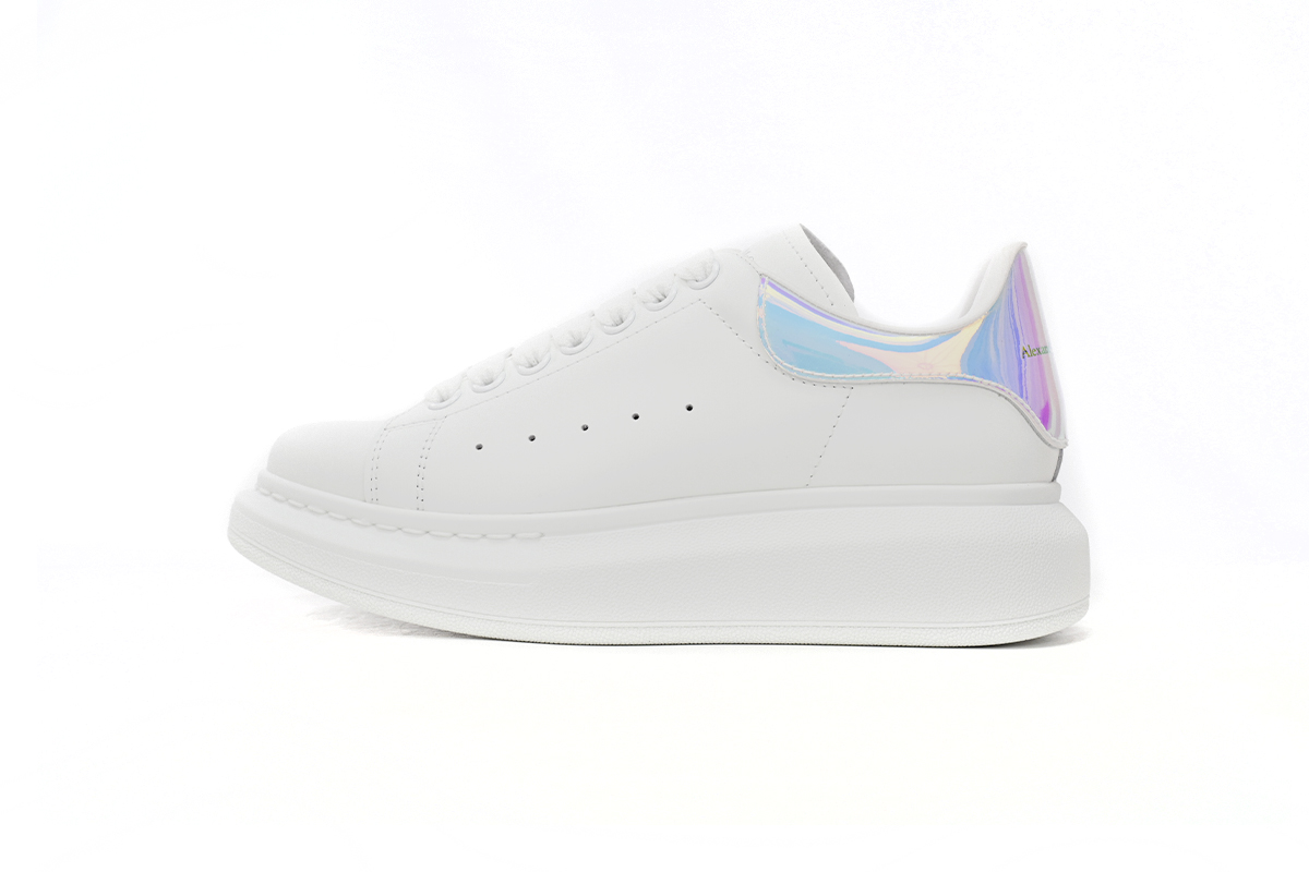 Alexander McQueen Oversized Sneaker White Iridescent | 561580 WHVI5