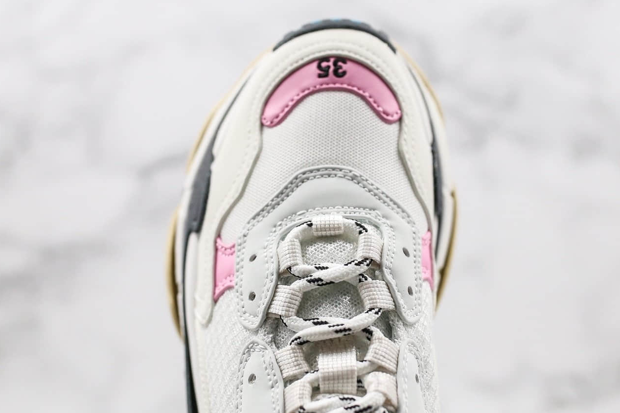 Balenciaga Triple S Low-Top Sneakers Beige-Pink 524039W09OM9054 - Stylish and Trendy Women's Footwear