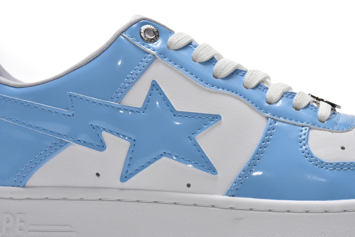 A Bathing Ape Bape Sta Low White Blue - Stylish and iconic sneakers for ultimate streetwear enthusiasts