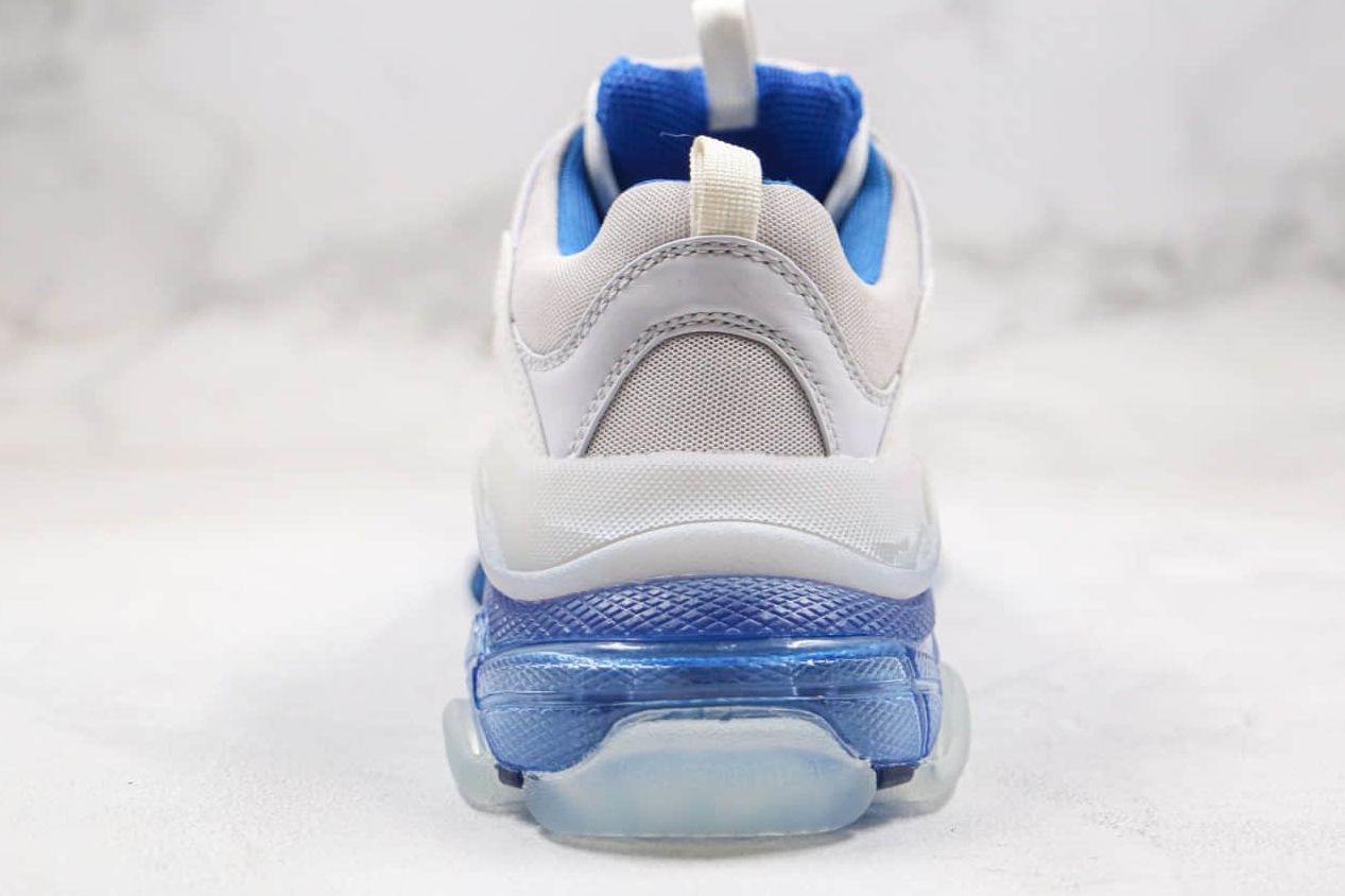 Shop the Balenciaga Triple S 'Clear Sole - White Blue' 544351W09ON9169 for the ultimate street style statement.