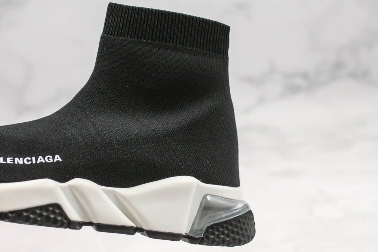 Shop the Balenciaga Speed Sneaker 'Clearsole - Black White' - 607544W2DB61010