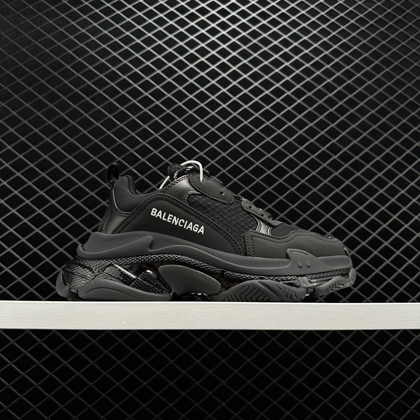 Balenciaga Triple S Triple Black Reissue (2018) Pre-Distressed | SKU 512176 W09O1