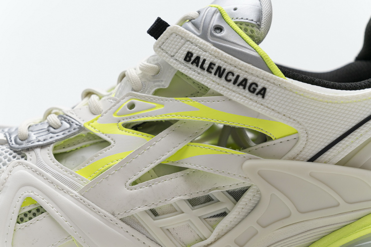 Balenciaga Track 2 Sneaker White Fluo Yellow 568515 W2ON3 9073 - Stylish and Vibrant Footwear
