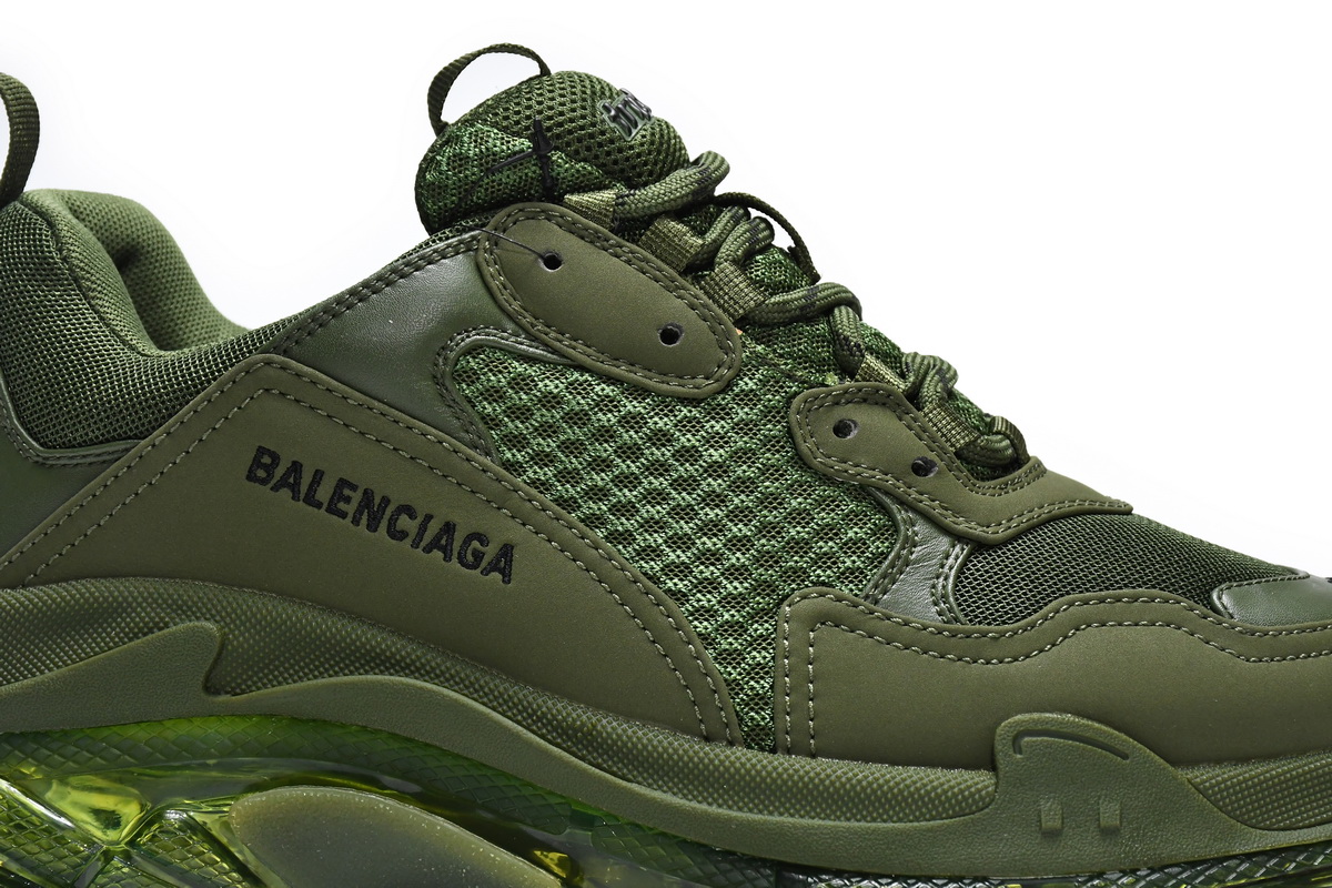 Balenciaga Triple S Sneaker Clear Sole - Green 541624 W2GA1 2325 | Shop Now!