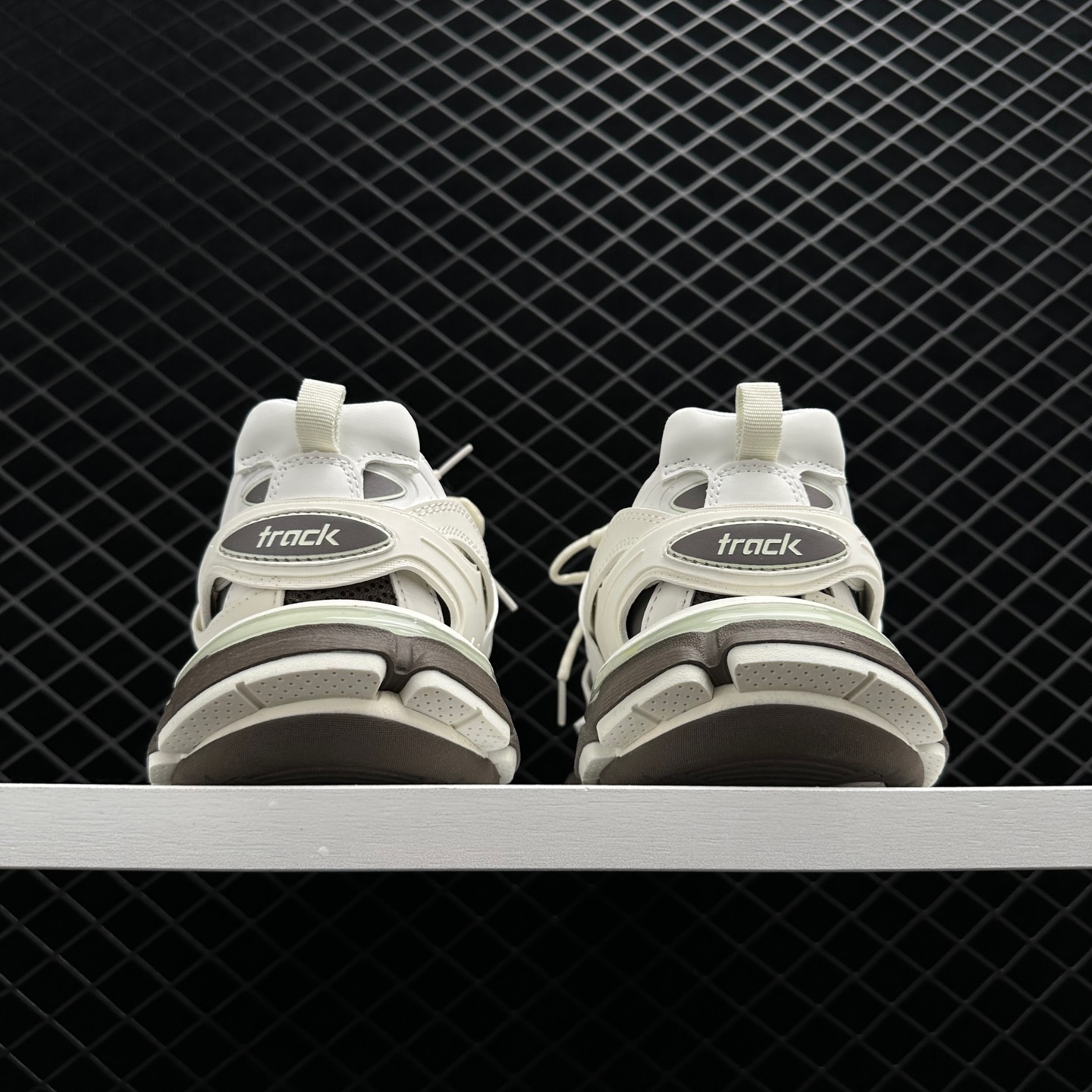 Balenciaga Track Sneakers: Grey Eggshell | Trendy Athletic Footwear