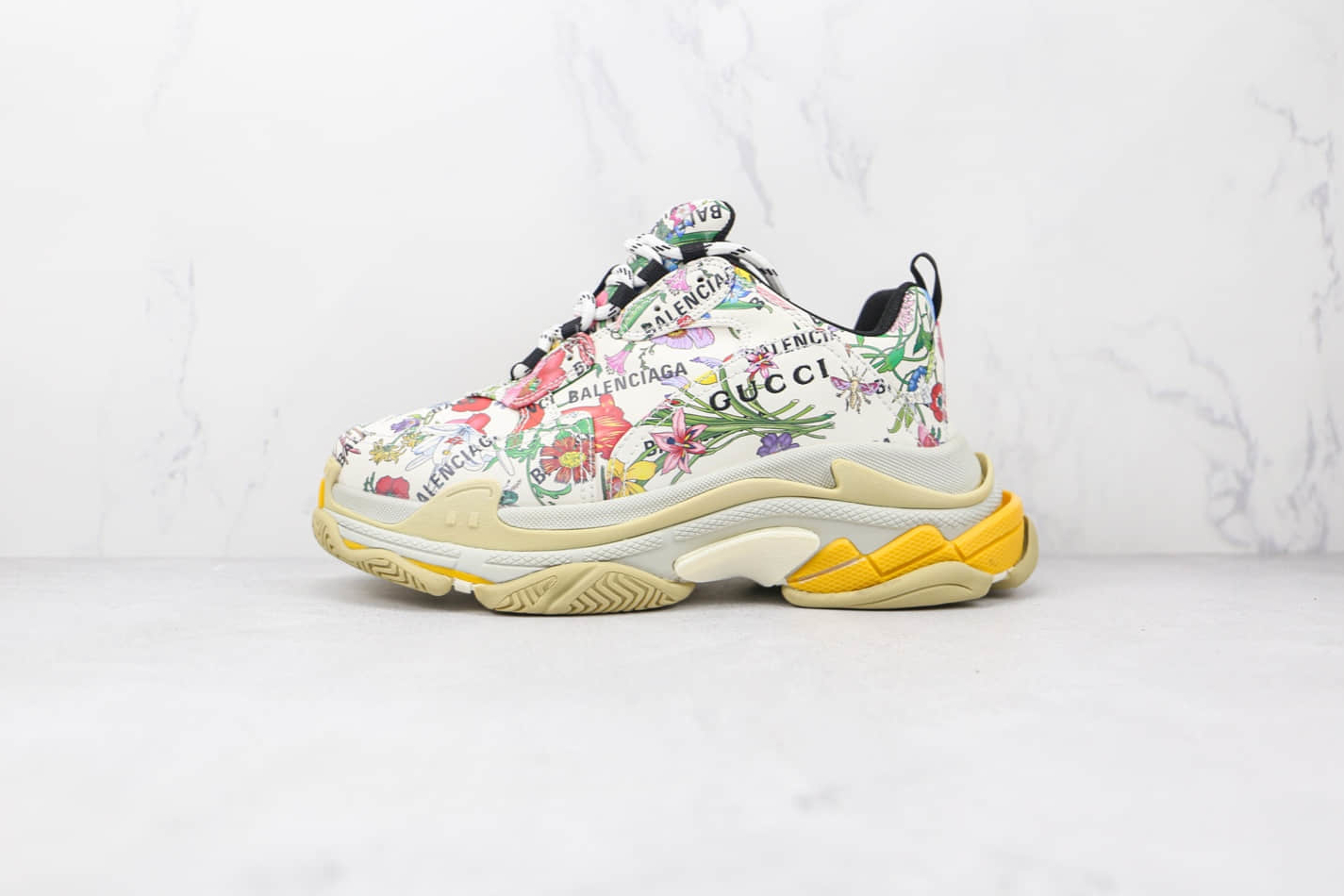 Gucci x Balenciaga Triple S 'The Hacker Project - Floral' Sneaker 677195-UL110-8461