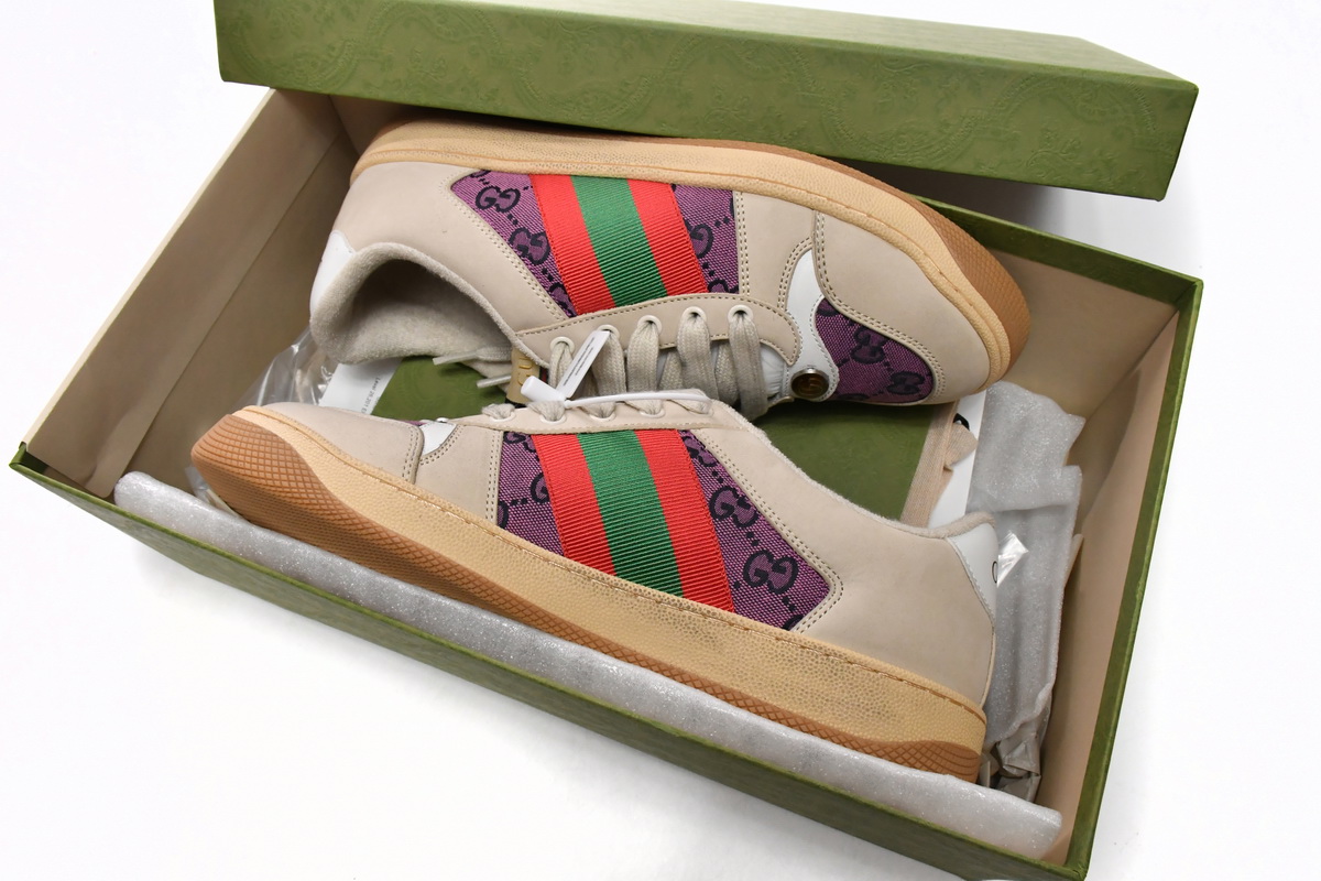 GUCCI Screener Series GG Enamel Purple Double G Canvas 570443 9SFR0 5270