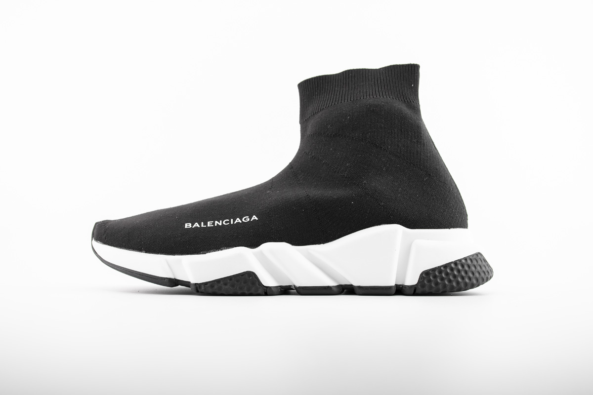 Balenciaga Speed Sneaker 'Black White' 2018 530349 W05G9 1000 – Trendy and Stylish Design.