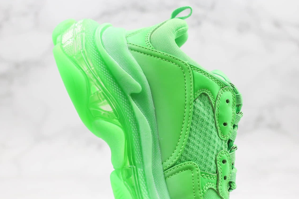 Balenciaga Triple S Daddy Shoes Green 544351W2GR13801 - Trendy Designer Sneakers for Men