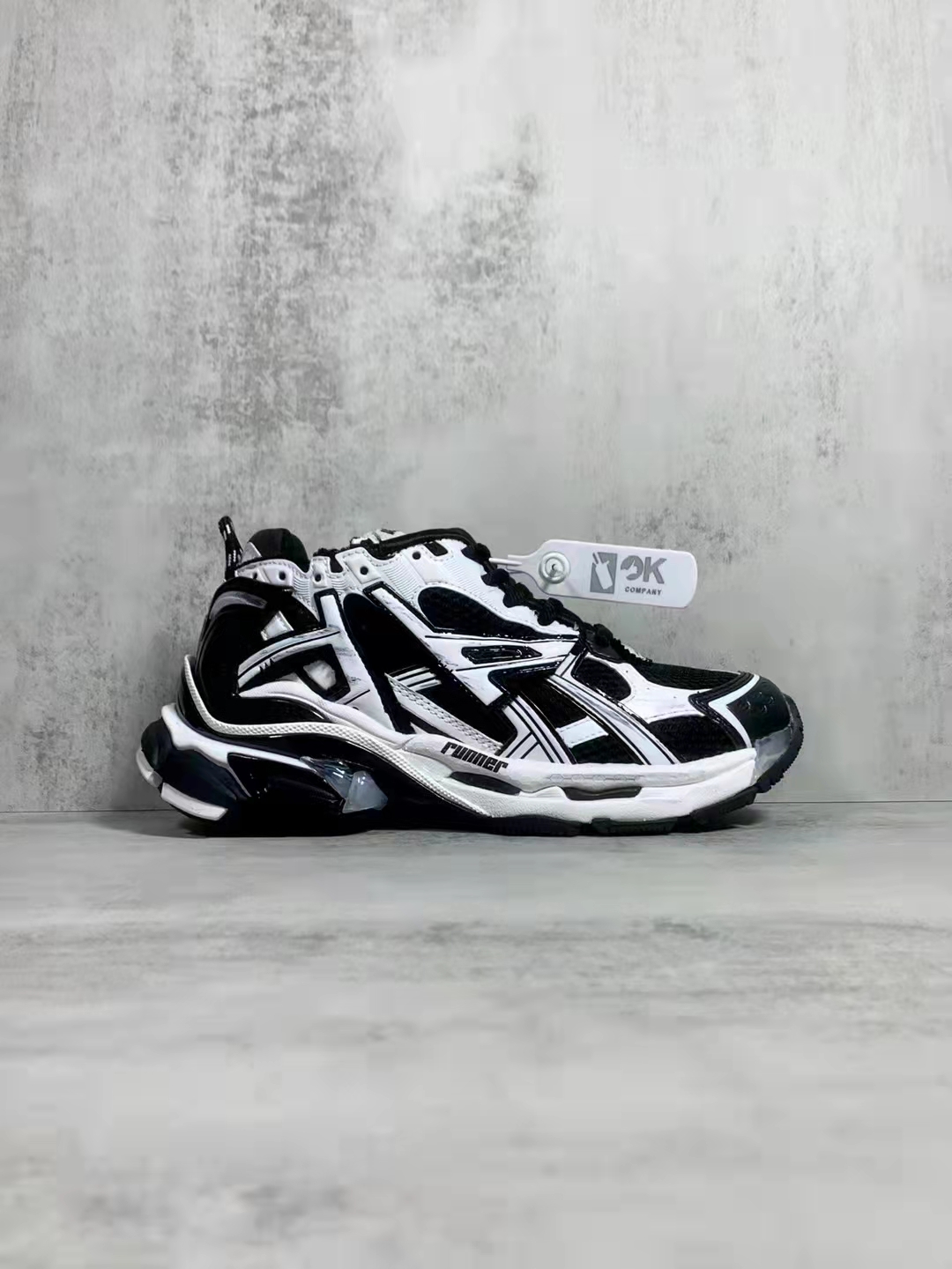 Explore the Sleek Balenciaga Runner Sneaker in Black White - Limited Stock!